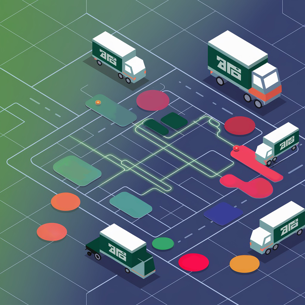 Map visualization with real-time route optimization and traffic